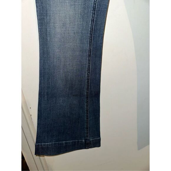 Rock & Roll Cowgirl Jeans Women’s (26 x 32) High Rise Trouser Flare Dark Wash 4 - Picture 3 of 8